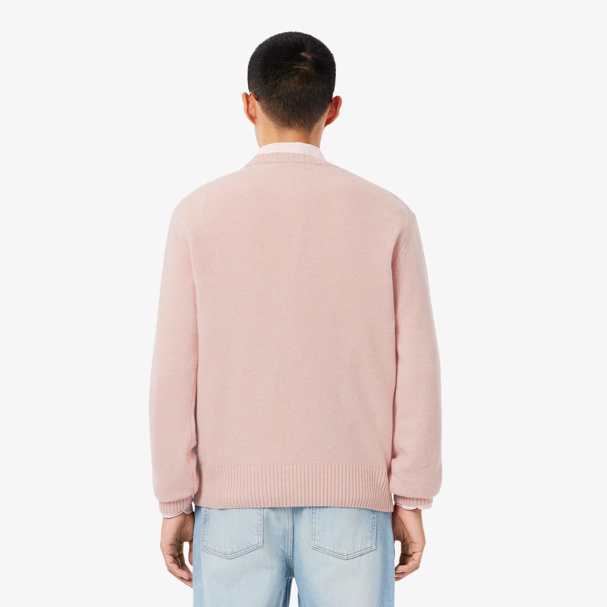 Maglione girocollo in lana cardata AH2916 9IG LACOSTE 