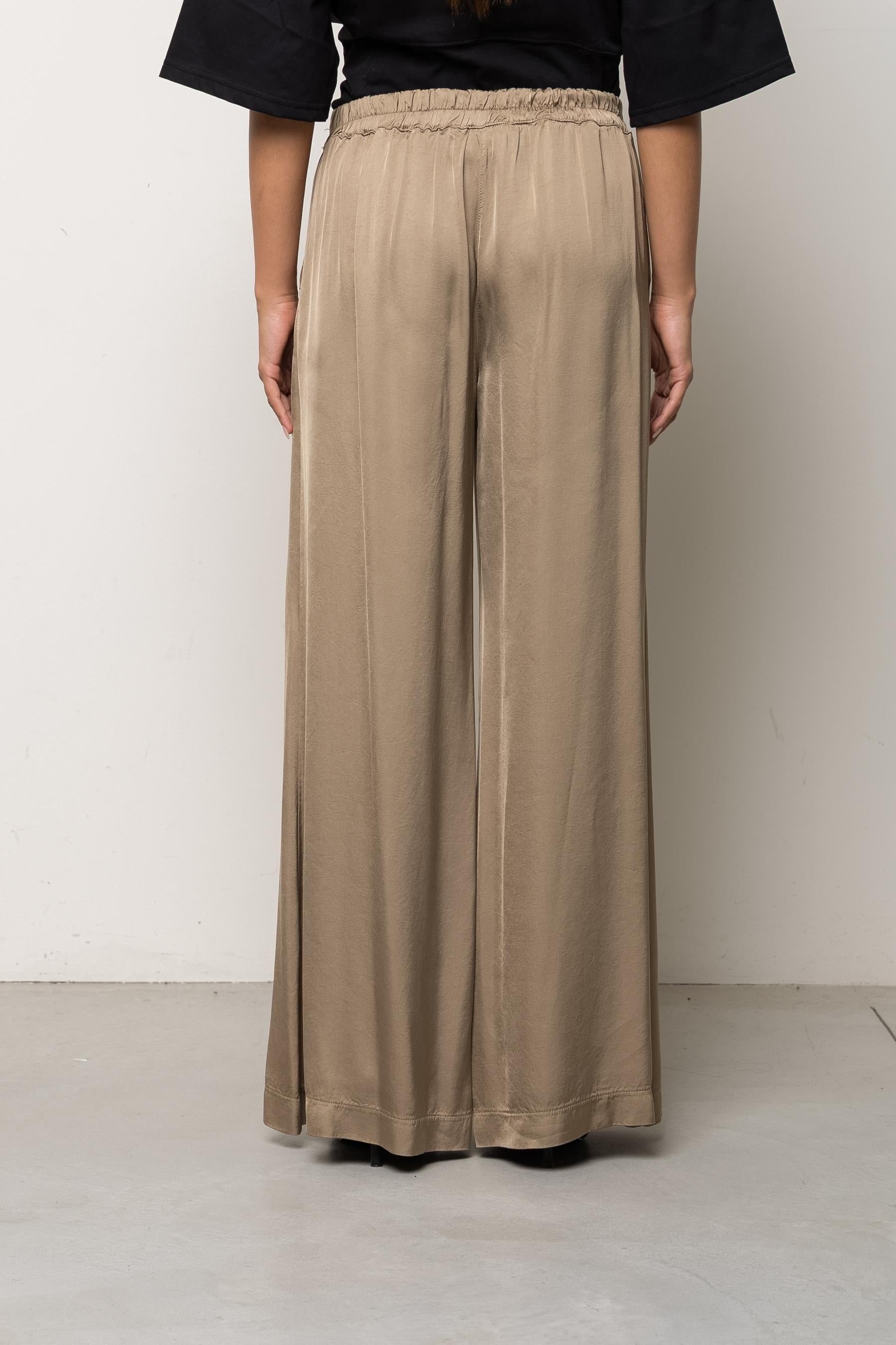 Pantalone a palazzo in raso SPJAR001 1096 KAOS JEANS 