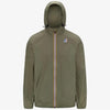 Giacca verde unisex ripiegabile