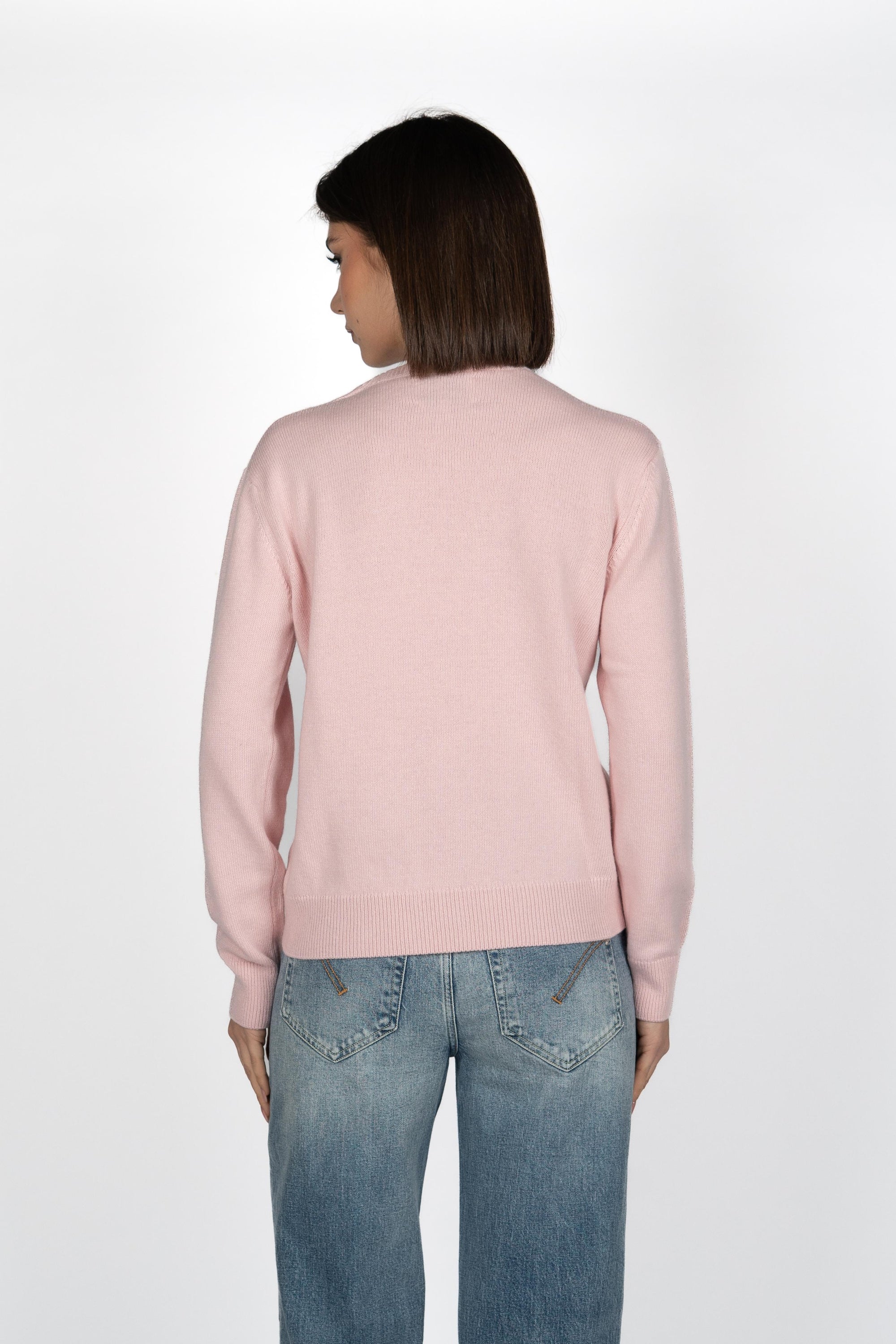 Girocollo Princess con jacquard lurex Born to Shine QUE0010 01885I MC2 SAINT BARTH 