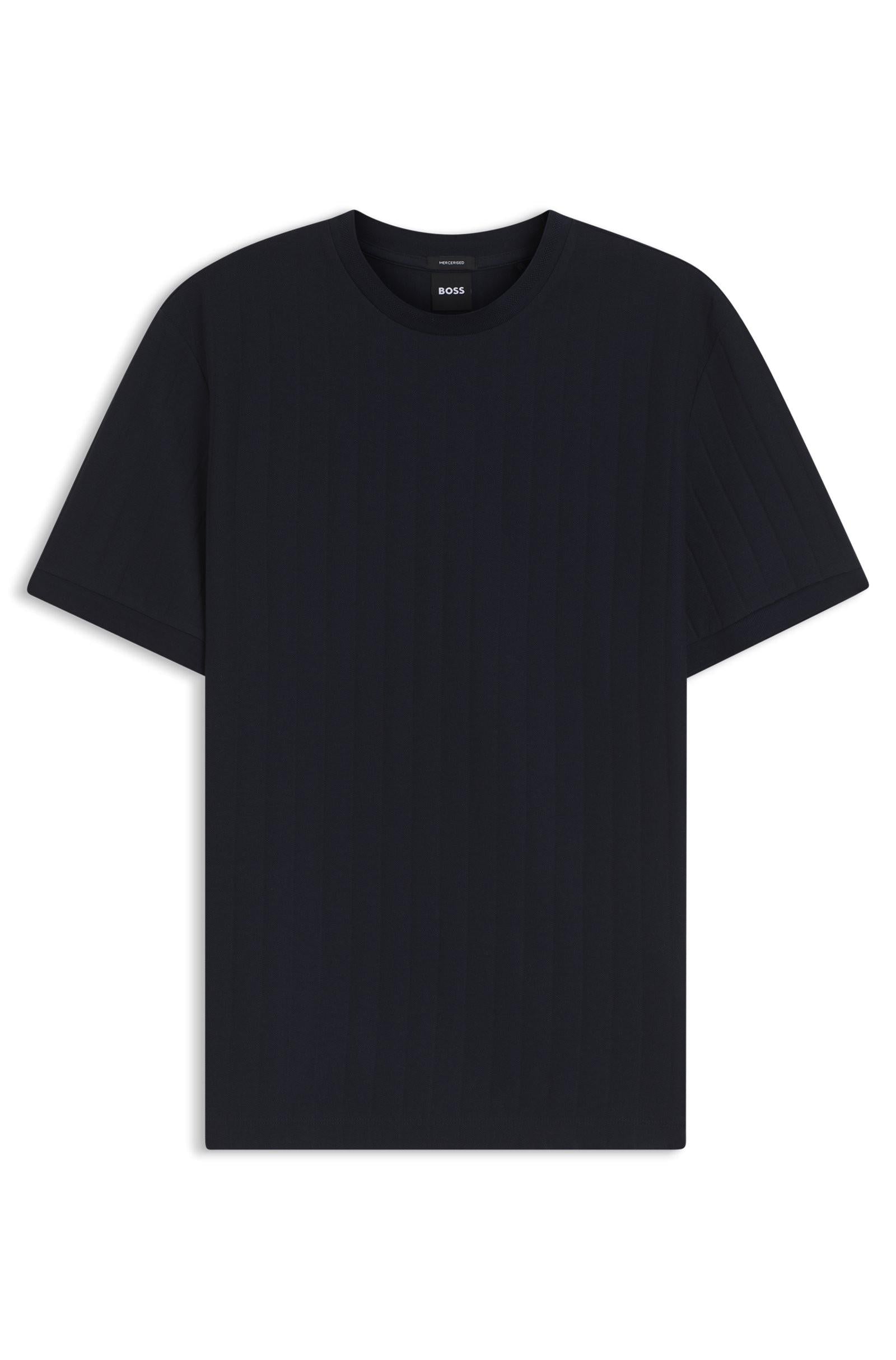 T-shirt a righe verticali in cotone mercerizzato 50559610 404 BOSS 