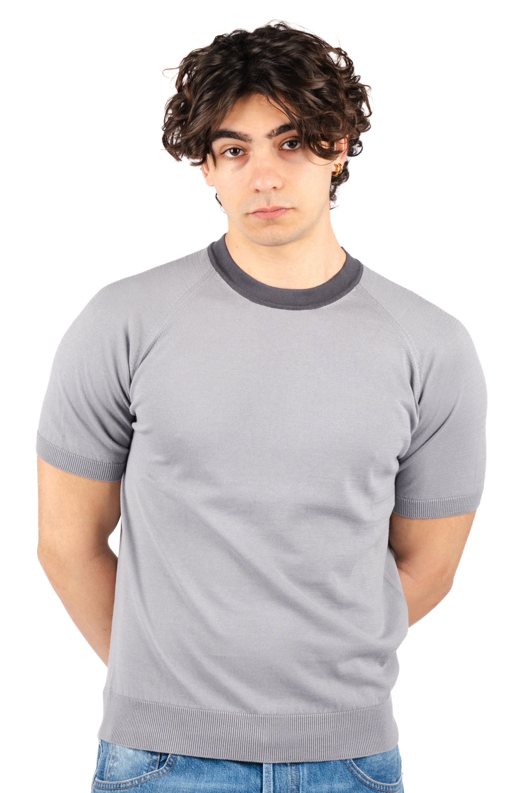 T-shirt in cotone biologico 57181/18045 070 GRAN SASSO 