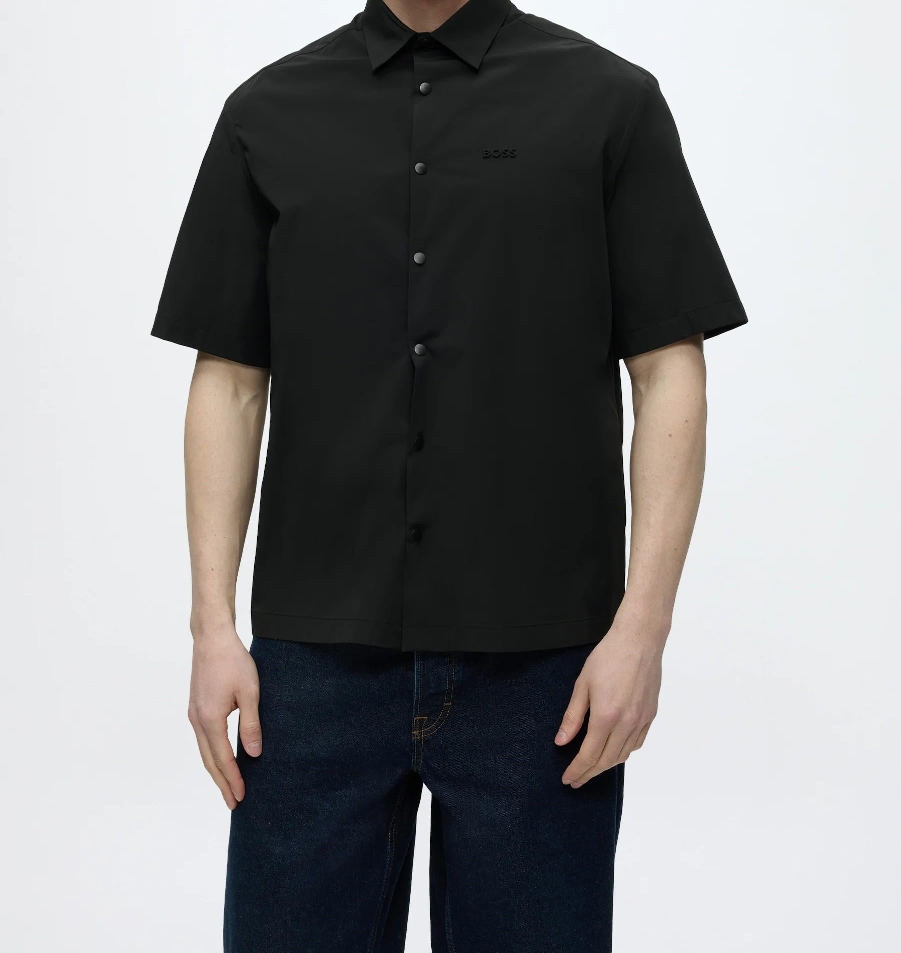 Camicia ST-MEMBER nera 50559576 001 BOSS 