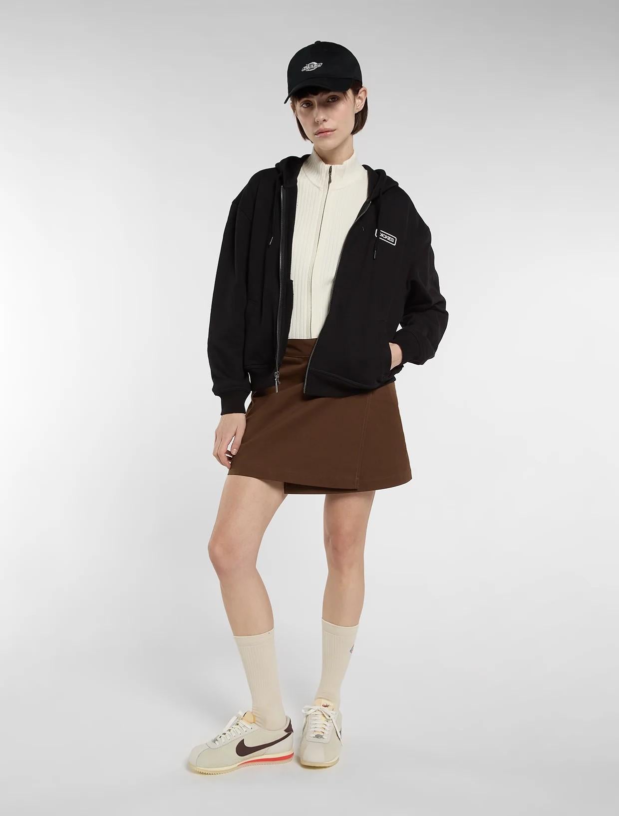 Felpa con cappuccio e zip Deshler DK0A88BT BLK1 DICKIES 