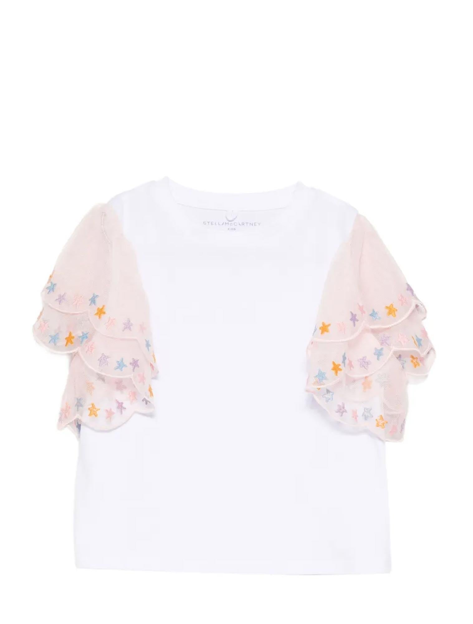T-shirt con ruches TY8D11Z0434 100 STELLA MCCARTNEY 