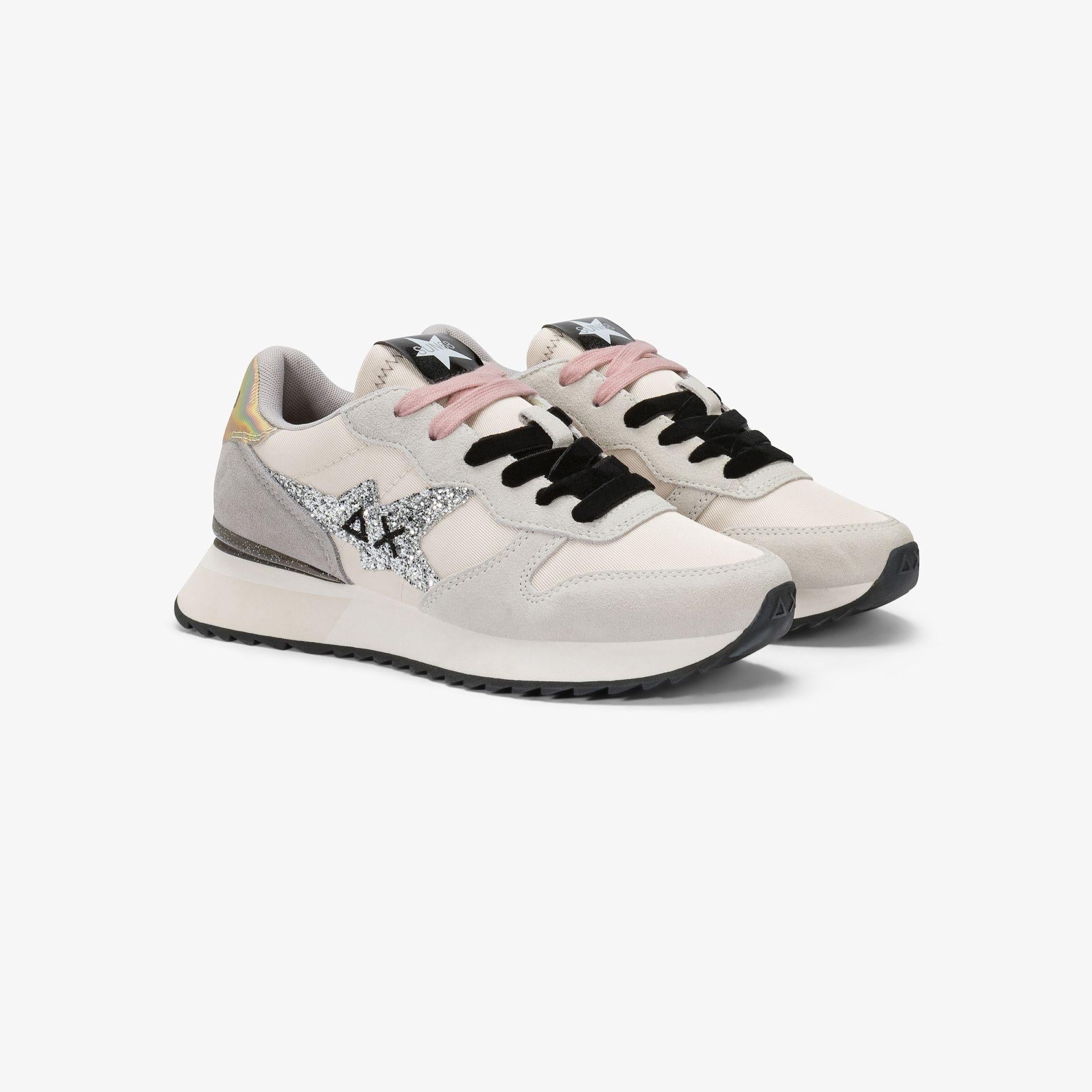 Sneaker Stargirl Glitter in nylon e suede Z45217 31 SUN68 SHOES 