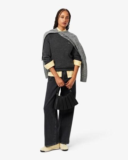 Maglione in lana cardata 3D AF4160 050 LACOSTE 