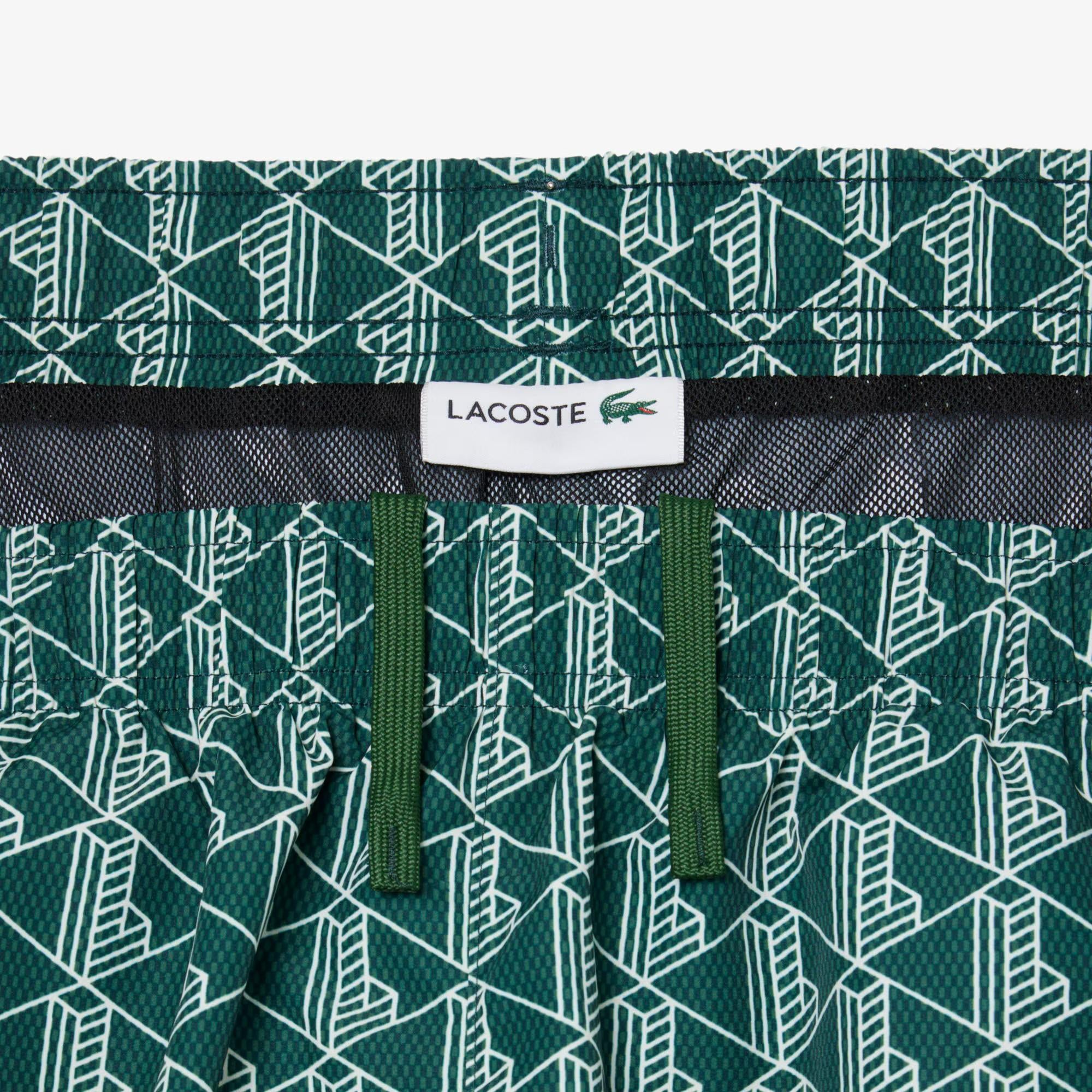 Boxer mare midi con stampa con monogramma MH9086 D1R LACOSTE 