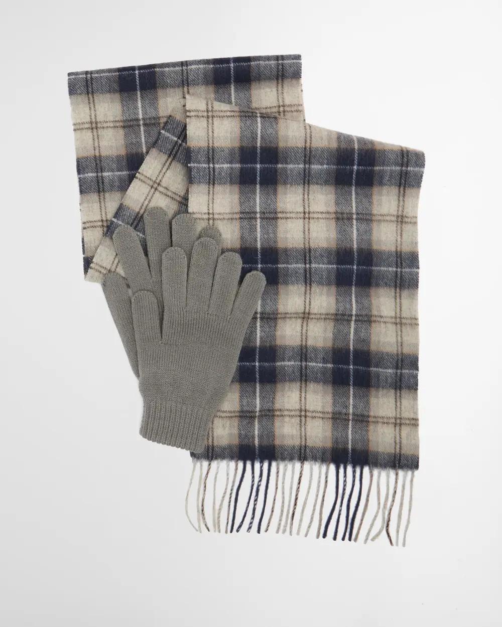 Set regalo sciarpa e guanti Tartan MGS0018 TN38 BARBOUR 
