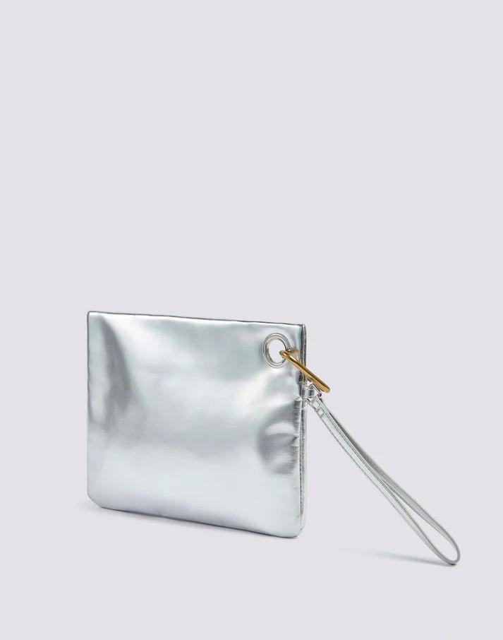 Borsa clutch laminata con logo AW416ABPU7LA 186LA SUNDEK 