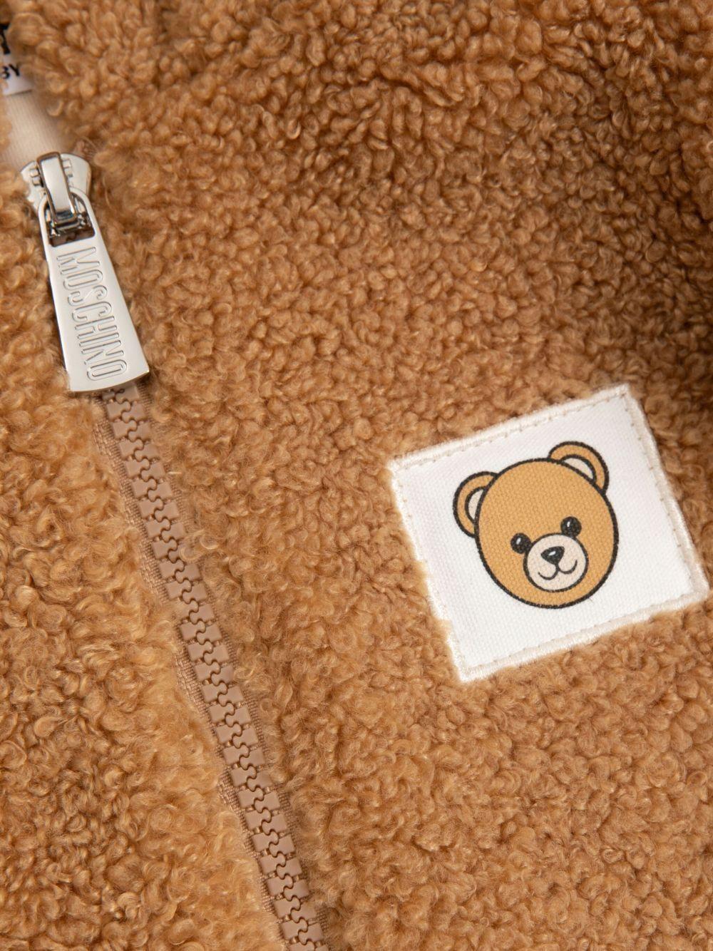 Giacca per neonati con applicazione Bear MUA008LIA00 20351 MOSCHINO BABY 