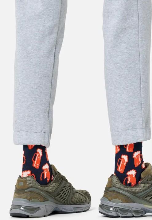 Beer Sock P004096 NAVY HAPPY SOCKS 