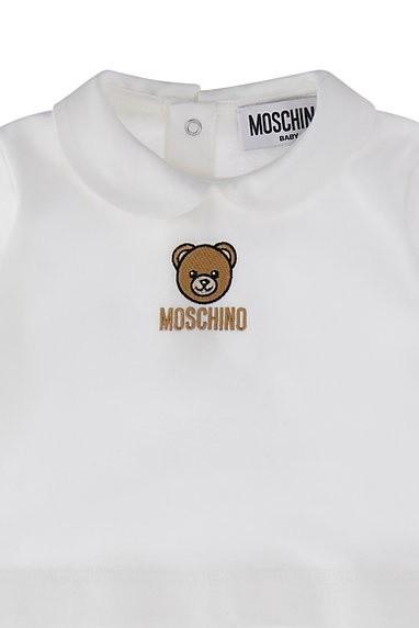 Tutina con ricamo teddy bear MOY06ZLAA23 10063 MOSCHINO BABY 