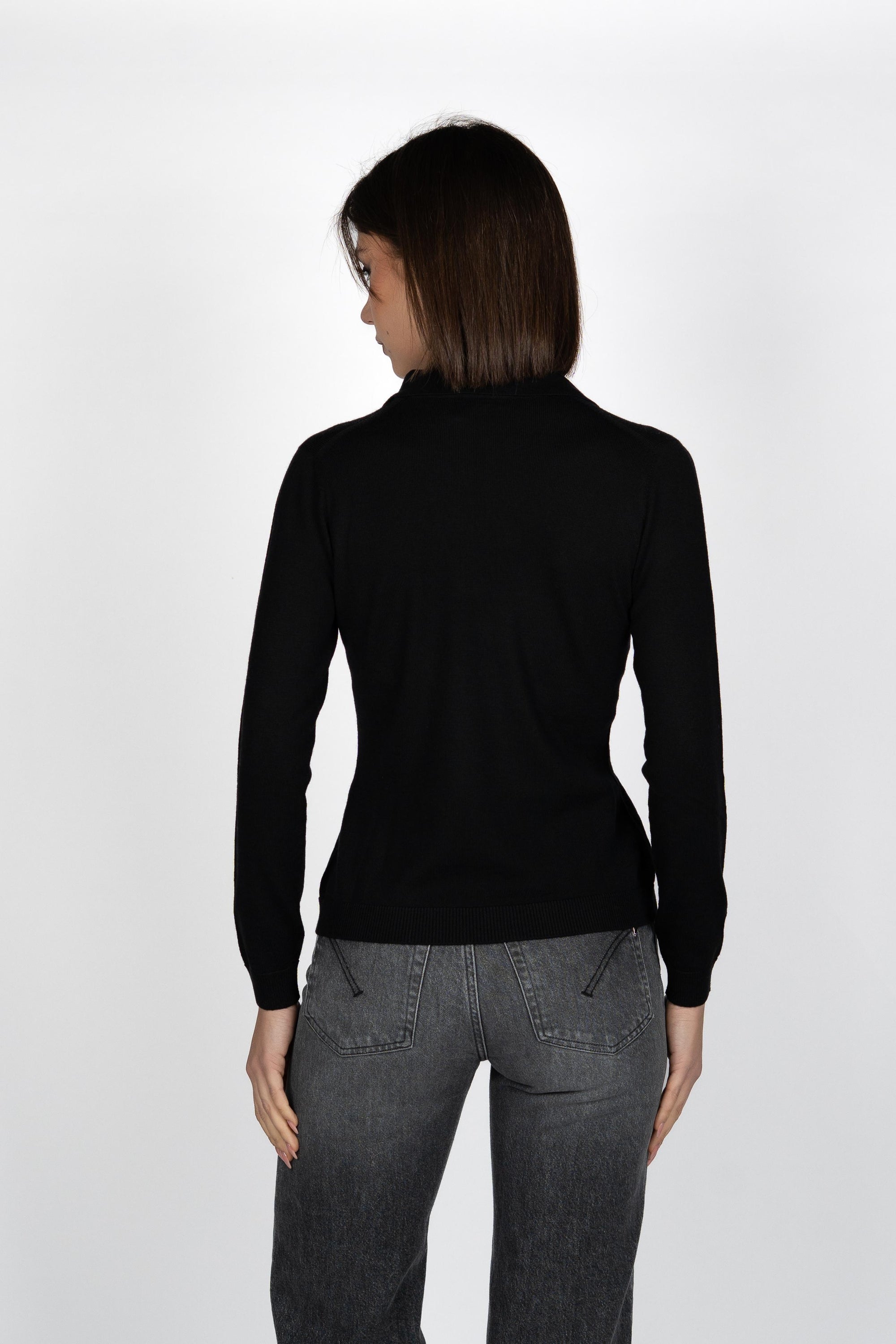 Polo skipper in Lana Merino 54219/14202 099 GRAN SASSO 