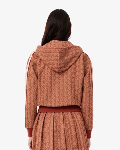 Felpa con cappuccio in jacquard con monogramma SF7606 GTI LACOSTE 