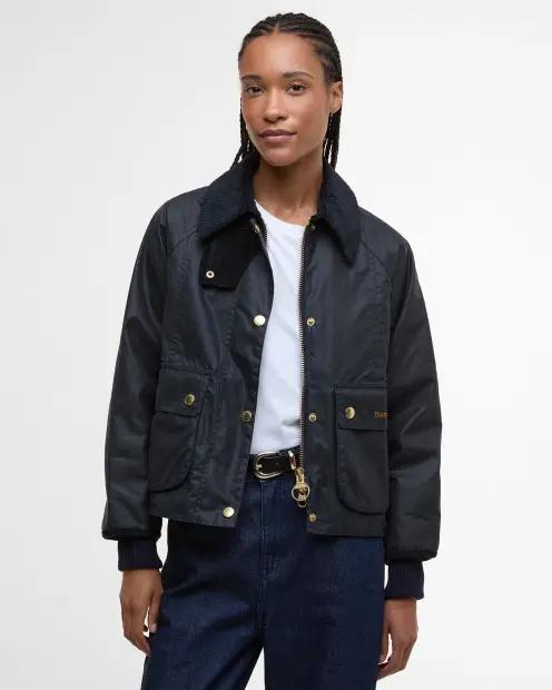 Giacca cerata Beadnell dal taglio crop LWX1403 NY92 BARBOUR 