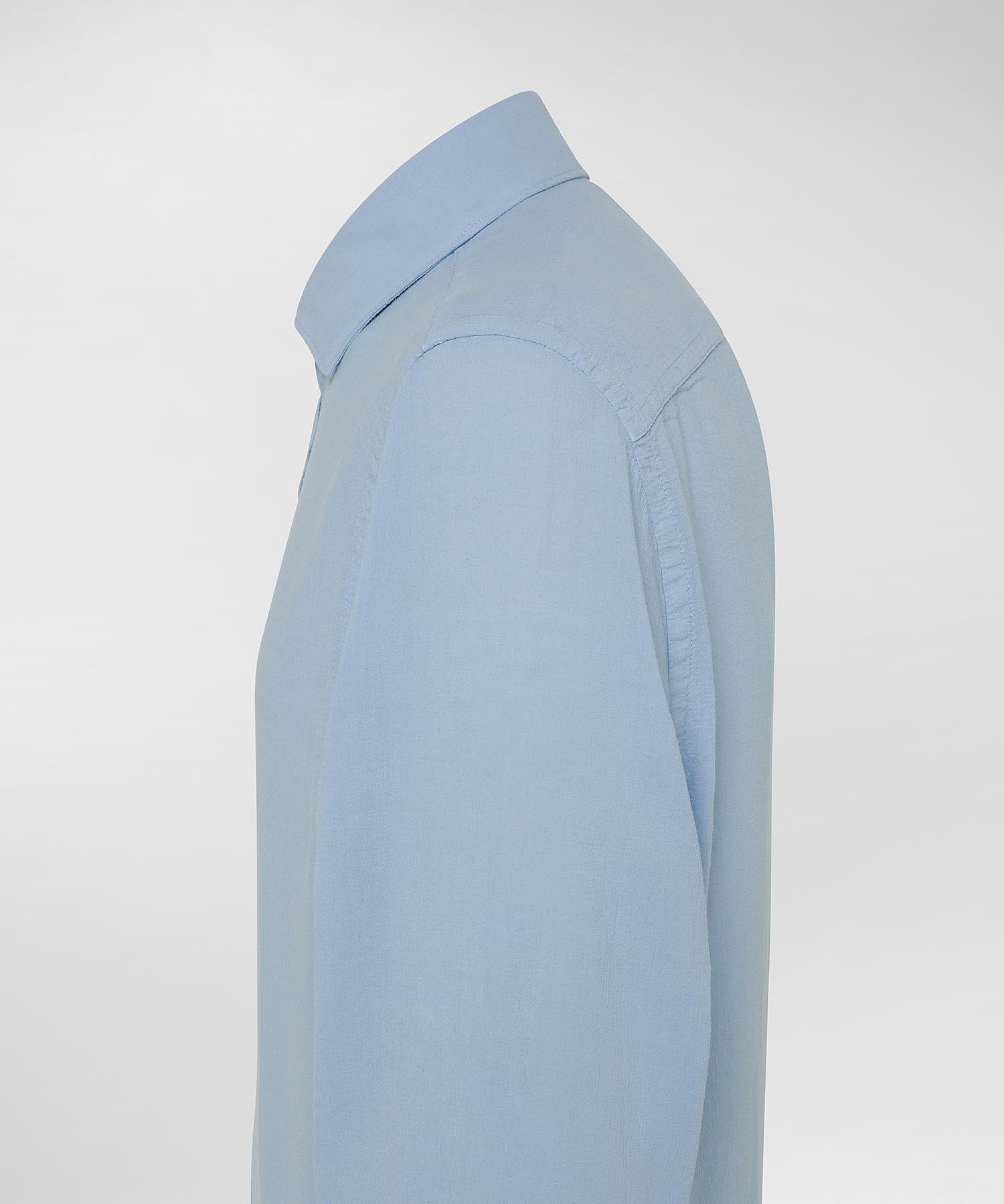 Dominic MU Camicia in Mussola di cotone blu fumo PEU5527 289 PEUTEREY 