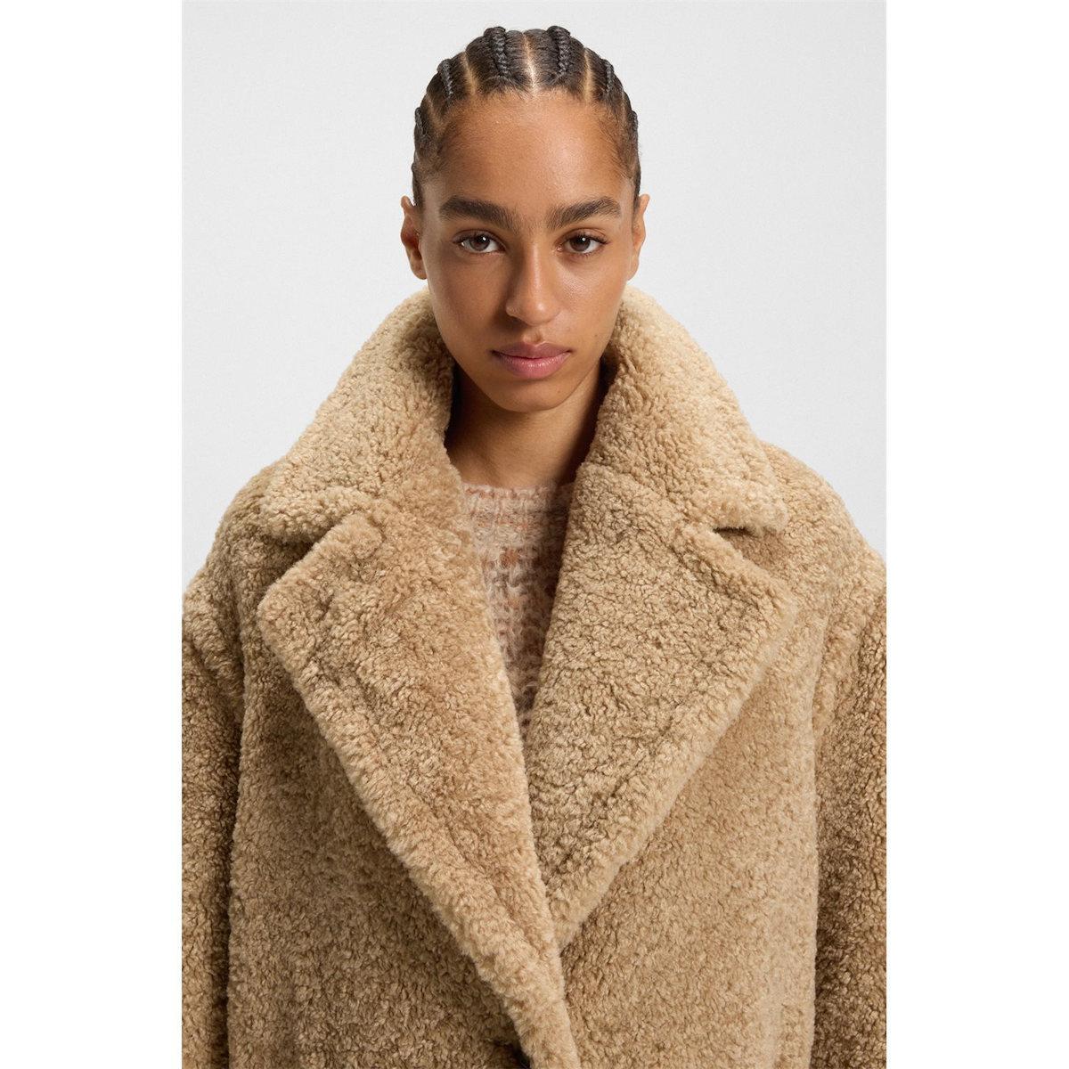 Cappotto in peluche con colletto regolabile 50548583 222 BOSS 