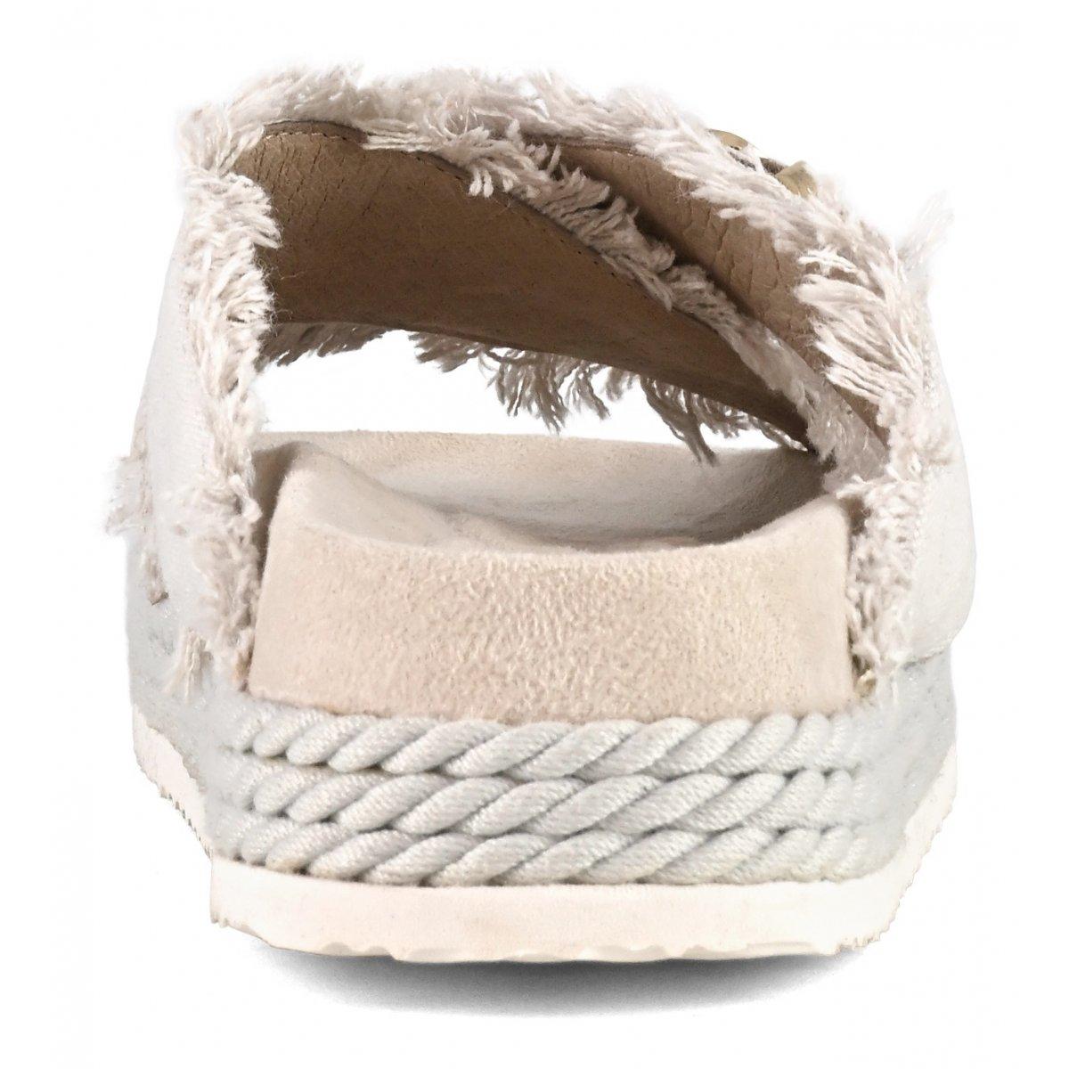 Criss-cross sandal recycled canvas MUSW451005K RWBEI MOU 