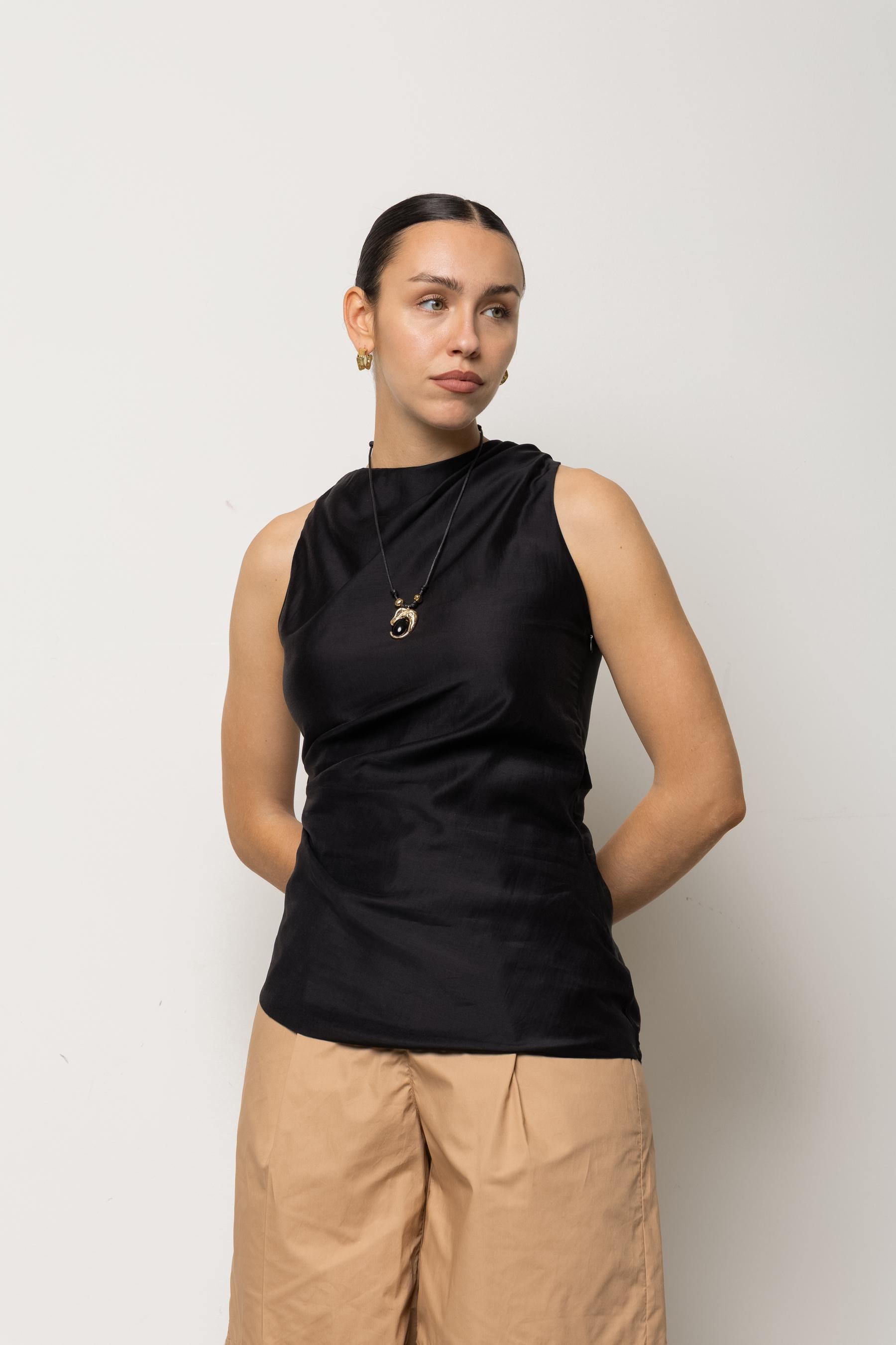 Blusa scollo all'americana SPJGX019 0001 KAOS JEANS 