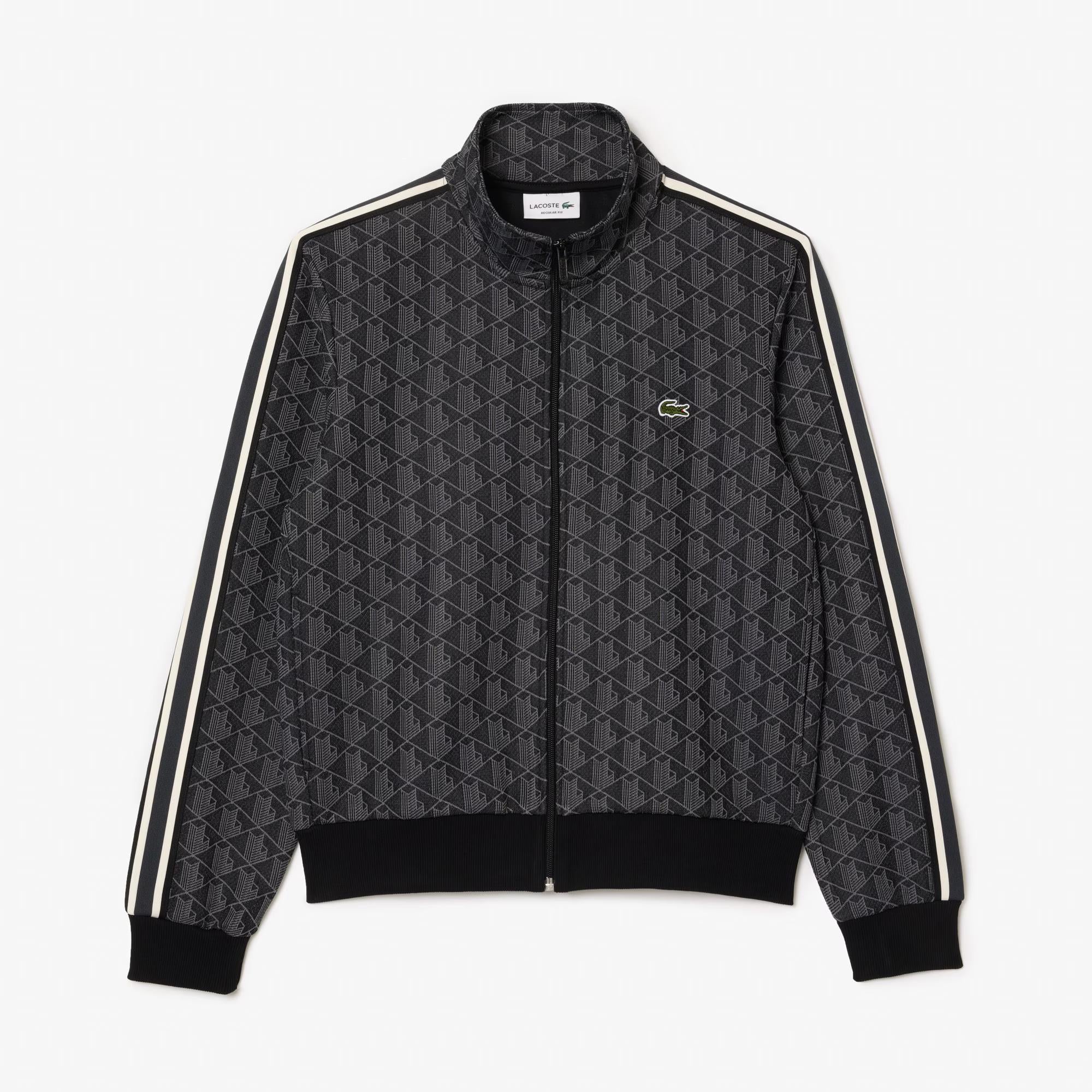 Felpa in jacquard  monogrammata con zip SH1368 4PC LACOSTE 