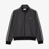 Felpa in jacquard  monogrammata con zip