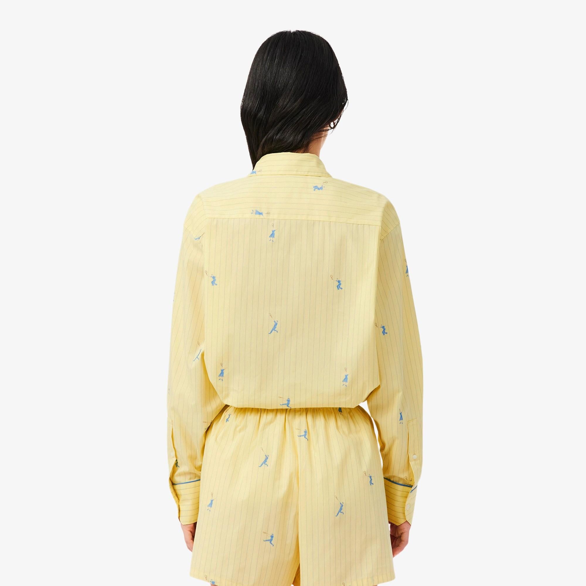 Camicia oversize con motivi jacquard CF0586 2IA LACOSTE 