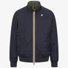 Bomber impermeabile reversibile da uomo blu verde
