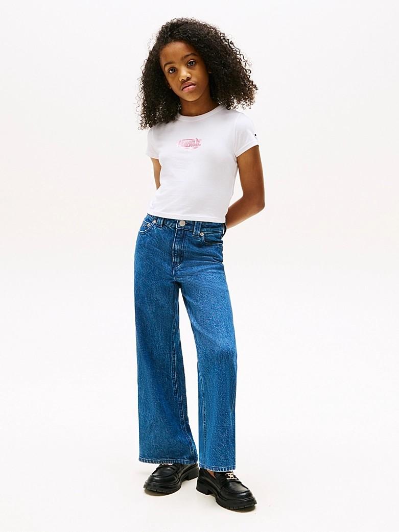 T-shirt extra slim fit con logo metallizzato KG0KG08753T YBR TOMMY HILFIGER 