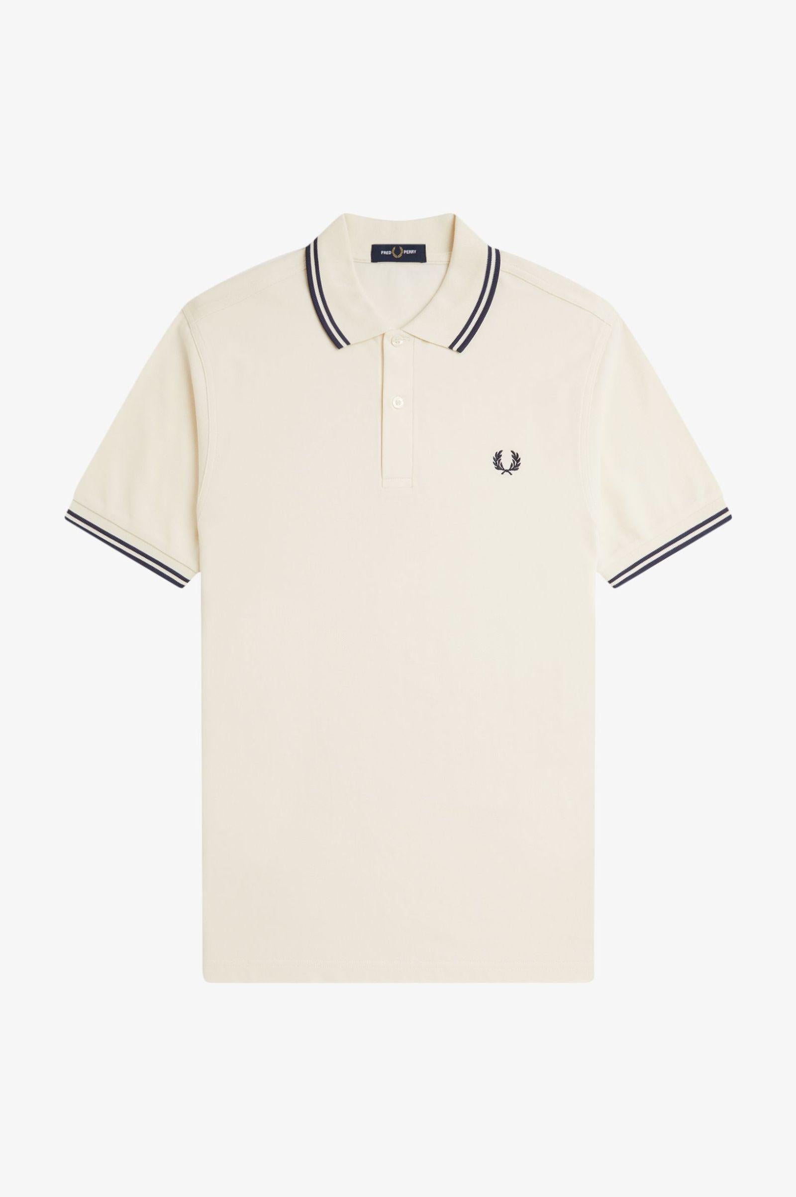 Polo pique&#39; con doppia riga M360053 Y24 FRED PERRY 