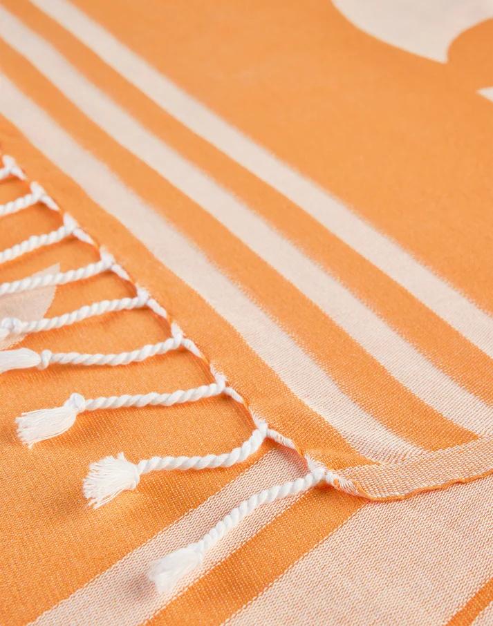 Telo mare fouta jacquard con logo peach AM401ATC1000 33900 SUNDEK 