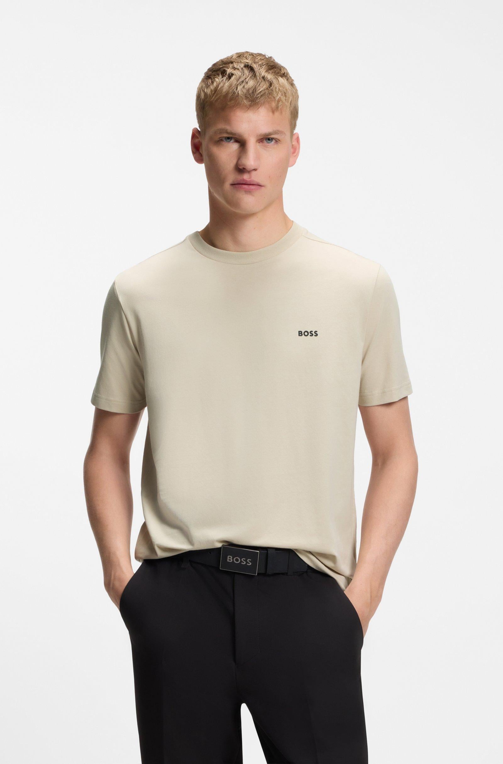 T-shirt in cotone elasticizzato con logo 50506373 275 BOSS 