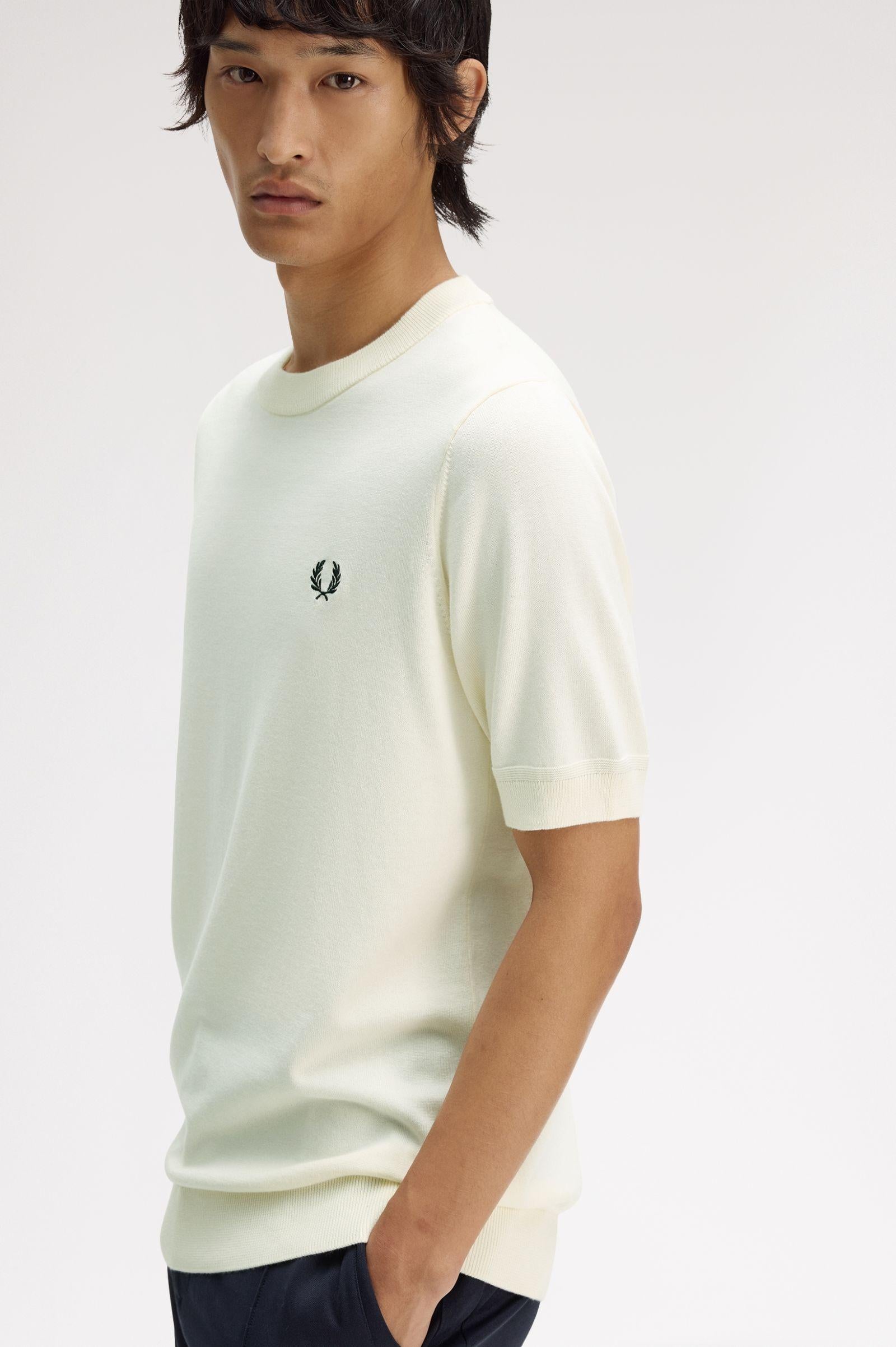 T-shirt in maglia di cotone K232258 560 FRED PERRY 