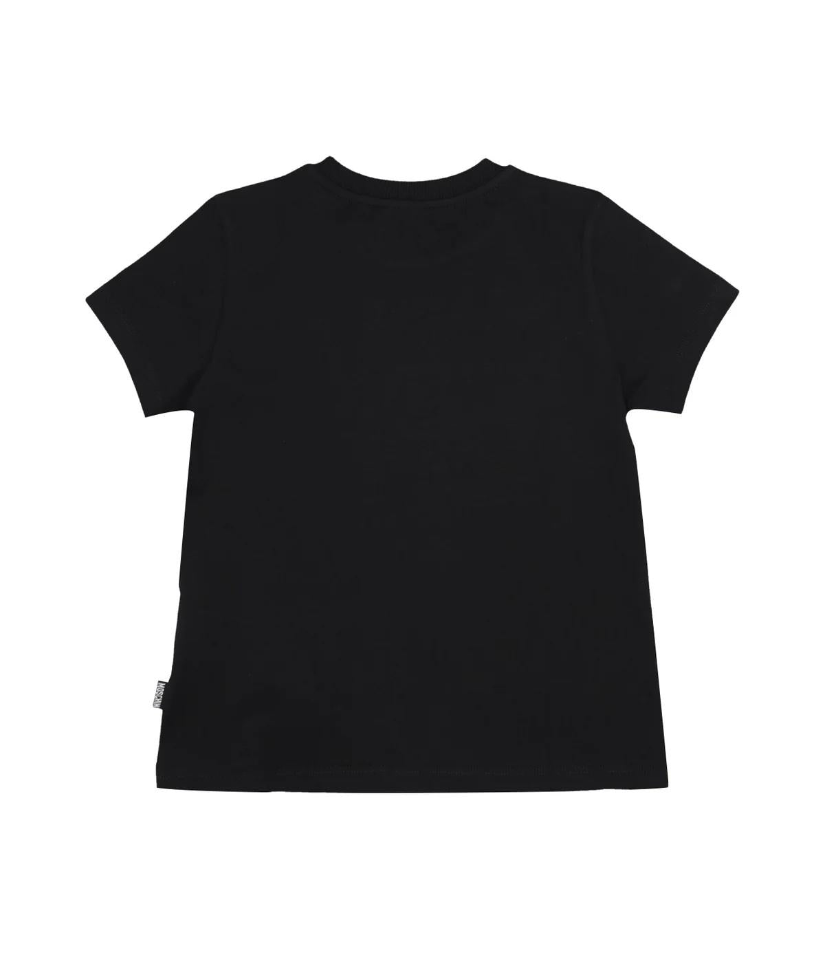 T-shirt in cotone con applicazione Teddy Bear H5M04KLAA02 60100A MOSCHINO KID 