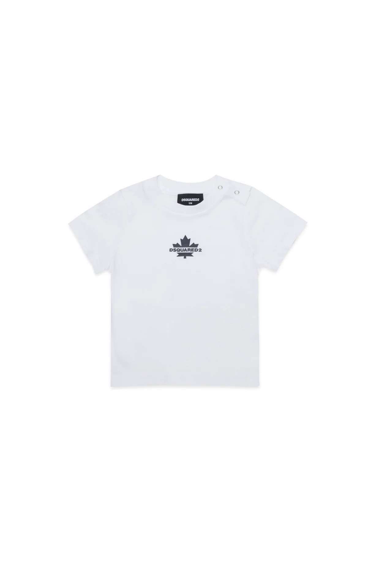 D2Kids Newborn Maple Leaf T-shirt White DQ2856D0AC7 DQ100 DSQUARED2 