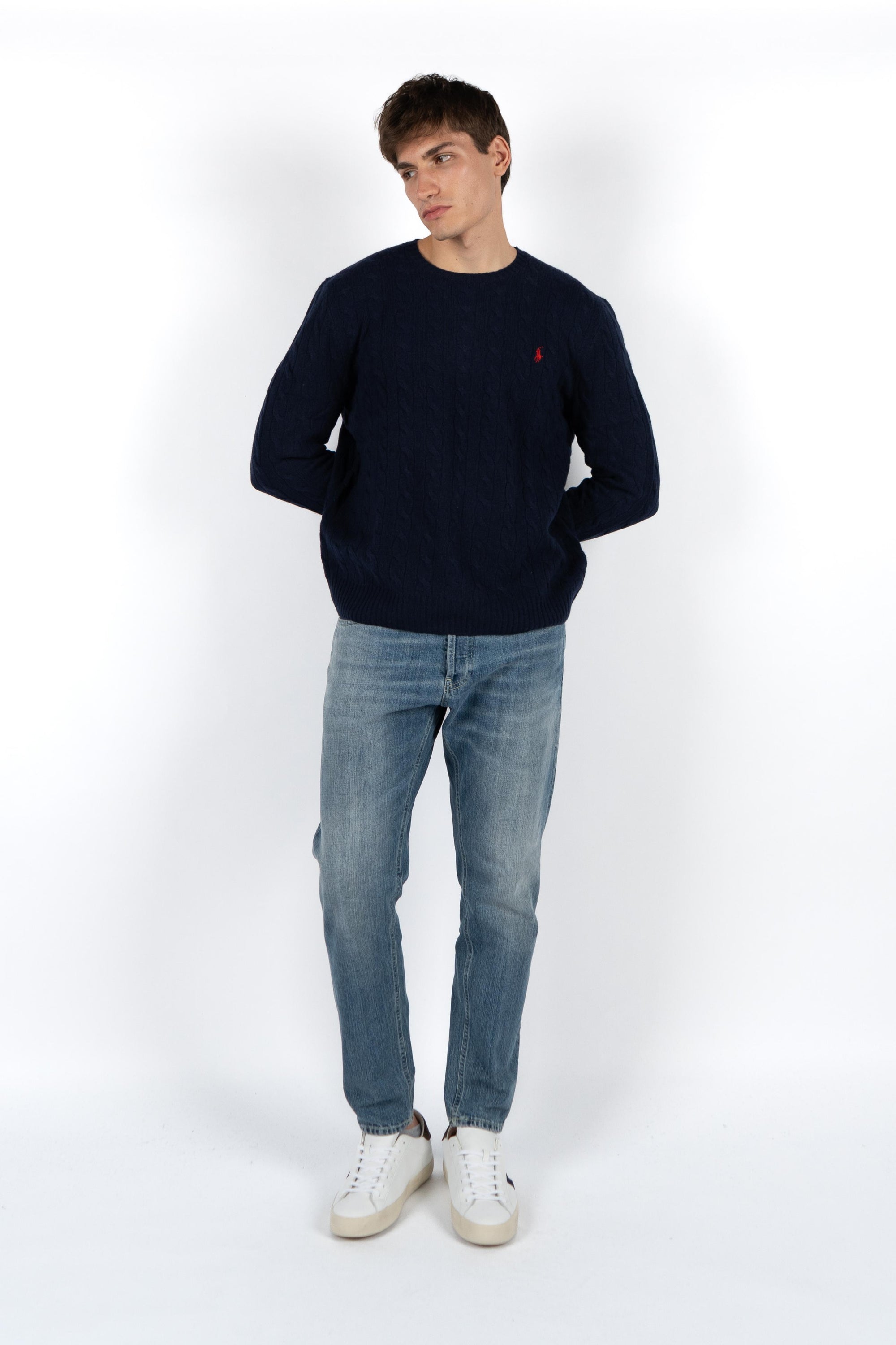 Maglia in lana e cashmere a trecce 710876762 002 POLO RALPH LAUREN 