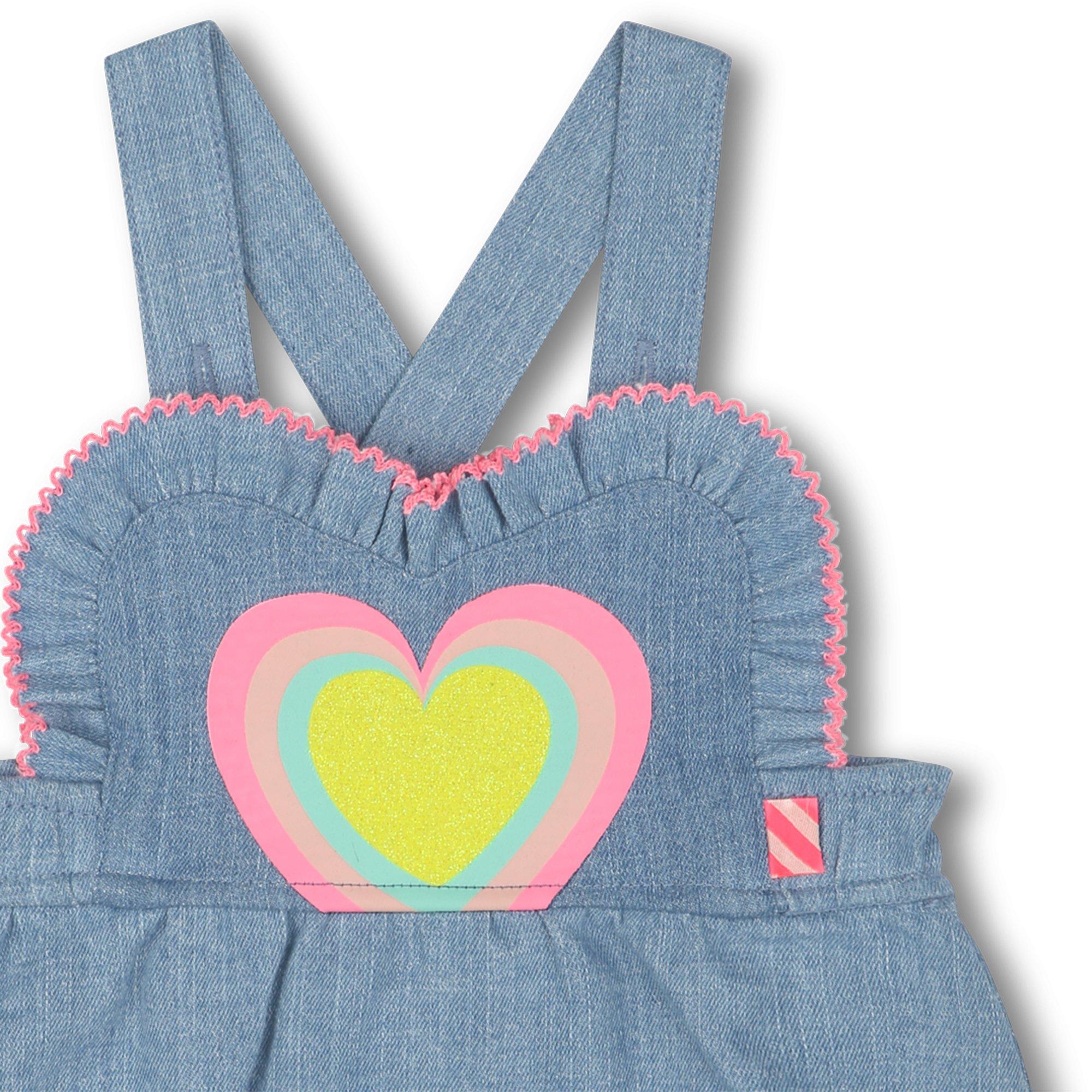 Tuta con cuore in denim U21005 Z10 BILLIEBLUSH 