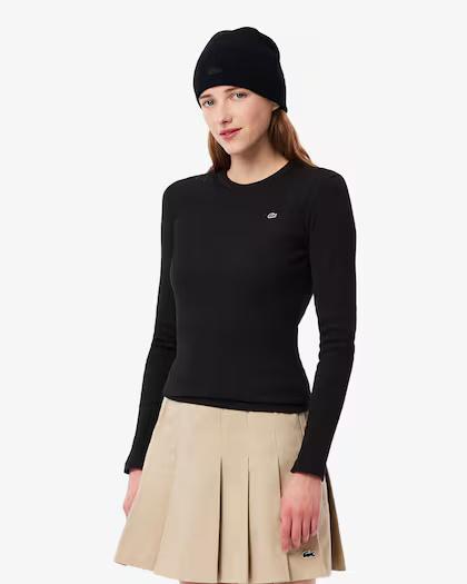 T-shirt in cotone a costine slim fit TF1692 031 LACOSTE 