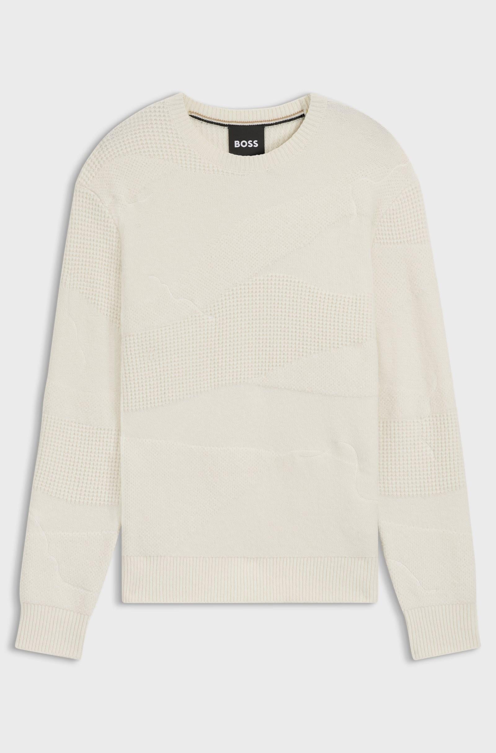 Maglione relaxed fit con motivo lavorato 50550022 131 BOSS 