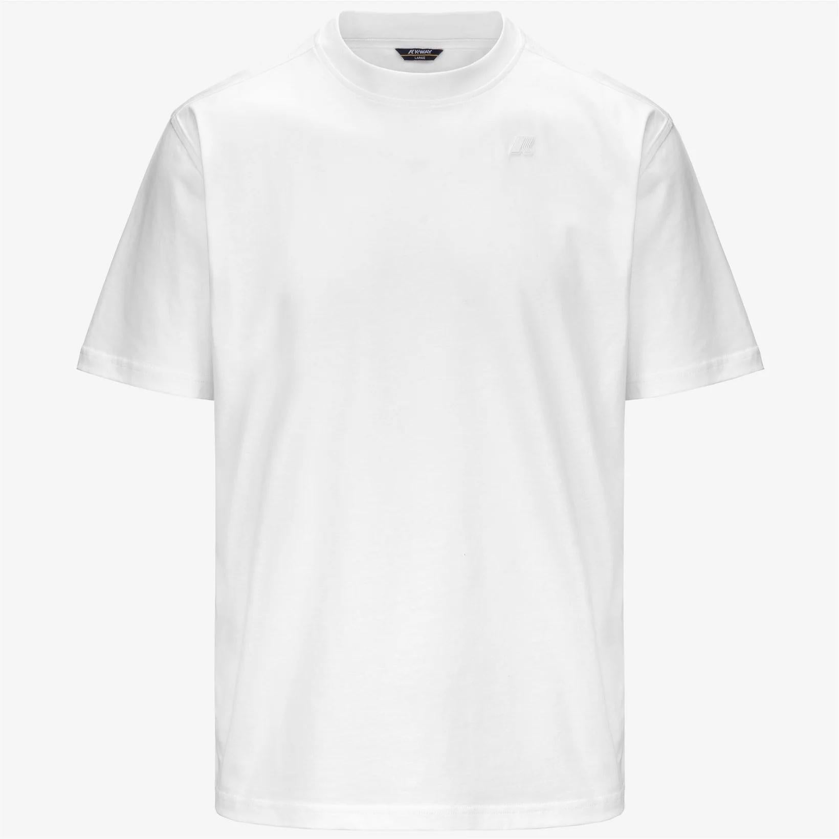 T-shirt casual da uomo in cotone bianco K3136CW 001 K-WAY 