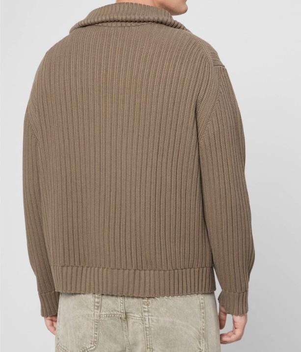 Maglione a coste con zip 50547002 032 HUGO 