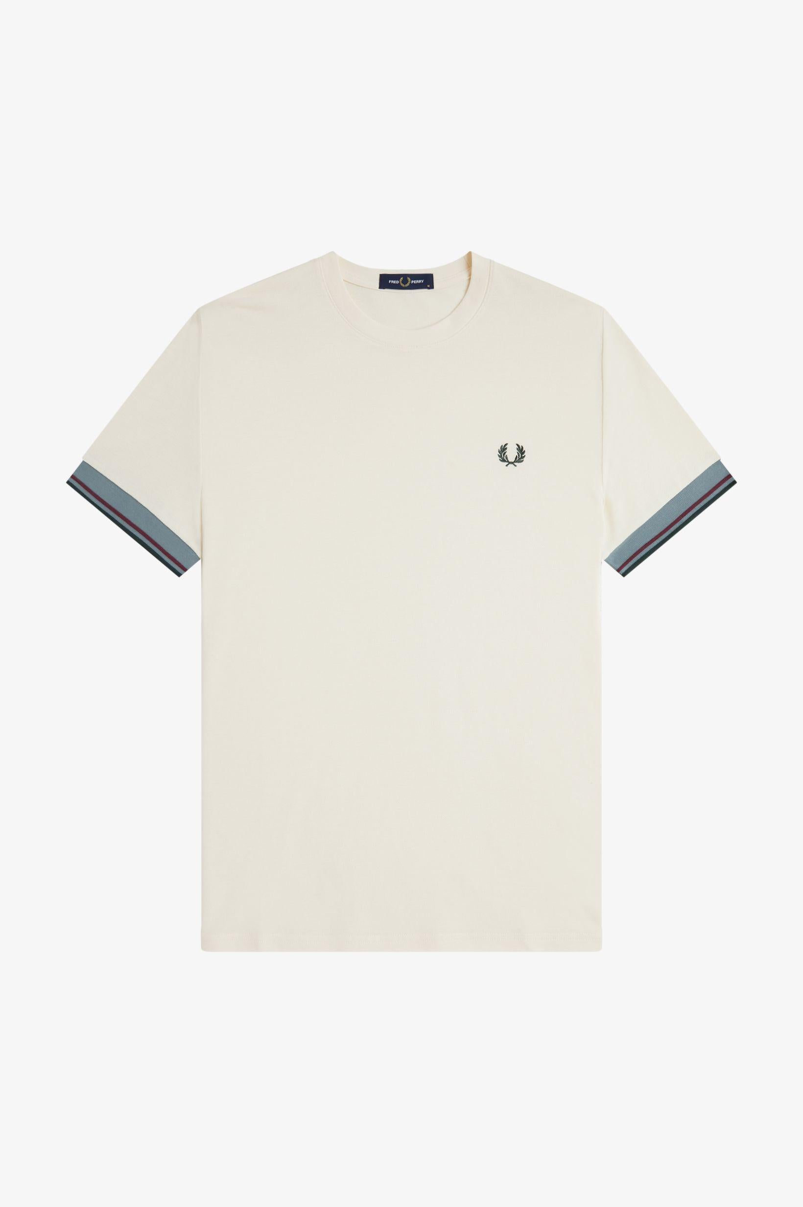 T-shirt con doppia riga M239657 560 FRED PERRY 