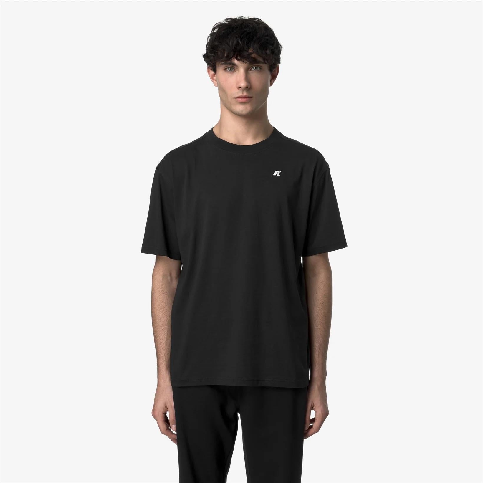 T-shirt casual da uomo in cotone nero K3136CW USY K-WAY 