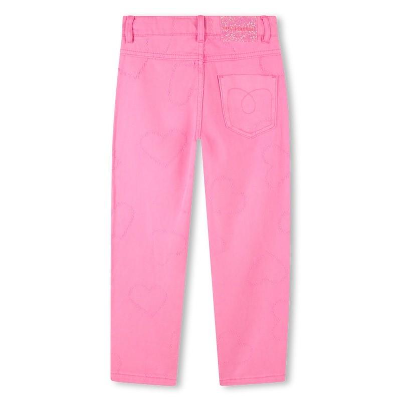 Pantaloni in twill con cuori U21343 473 BILLIEBLUSH 