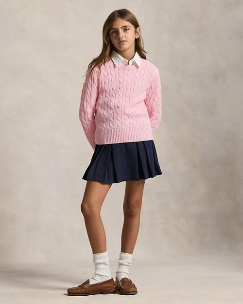 Maglia in cotone a trecce 313901316 010 POLO RALPH LAUREN 