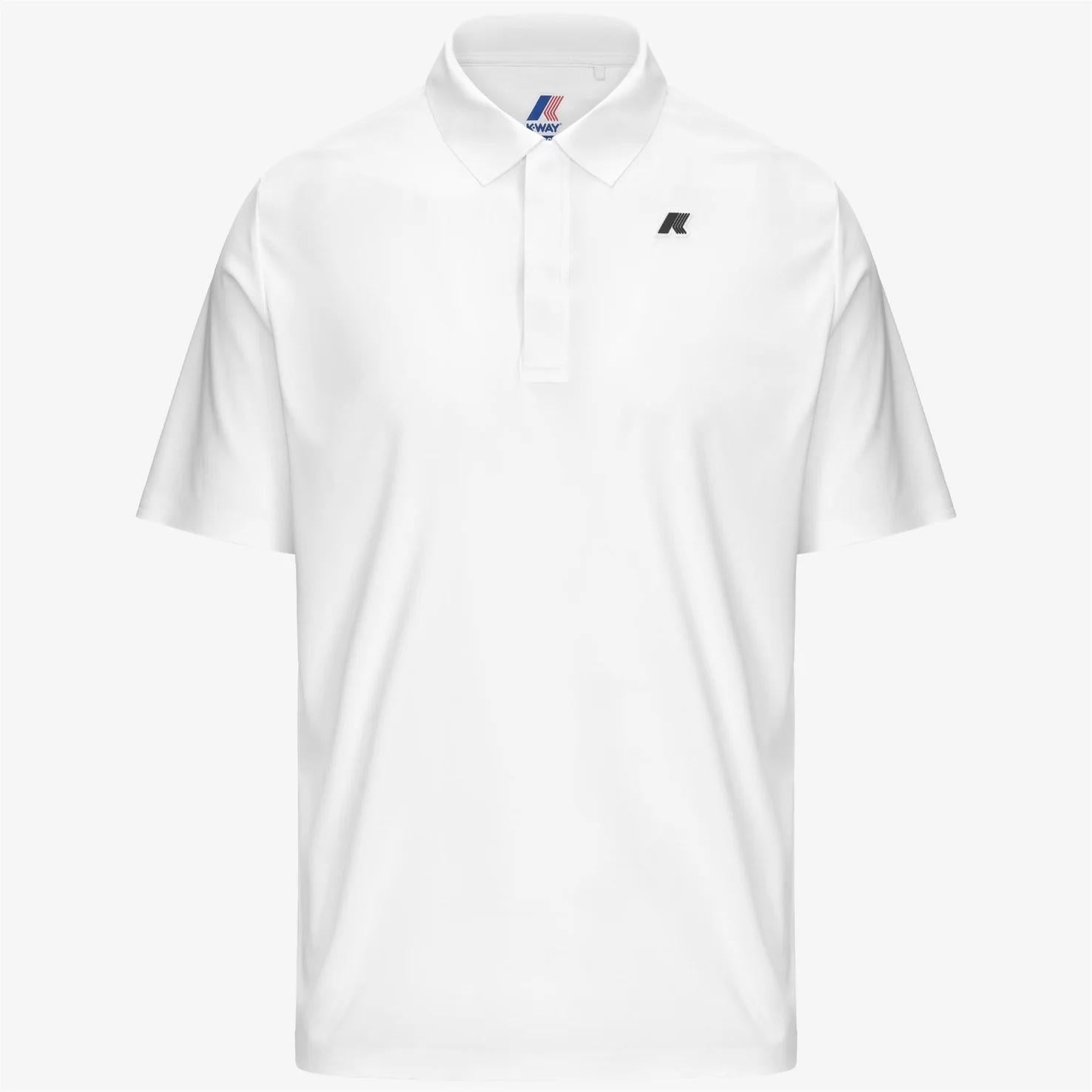 Polo da golf da uomo bianca brillante con tessuto elasticizzato K51346W UZ9 K-WAY 