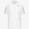 Polo da golf da uomo bianca brillante con tessuto elasticizzato