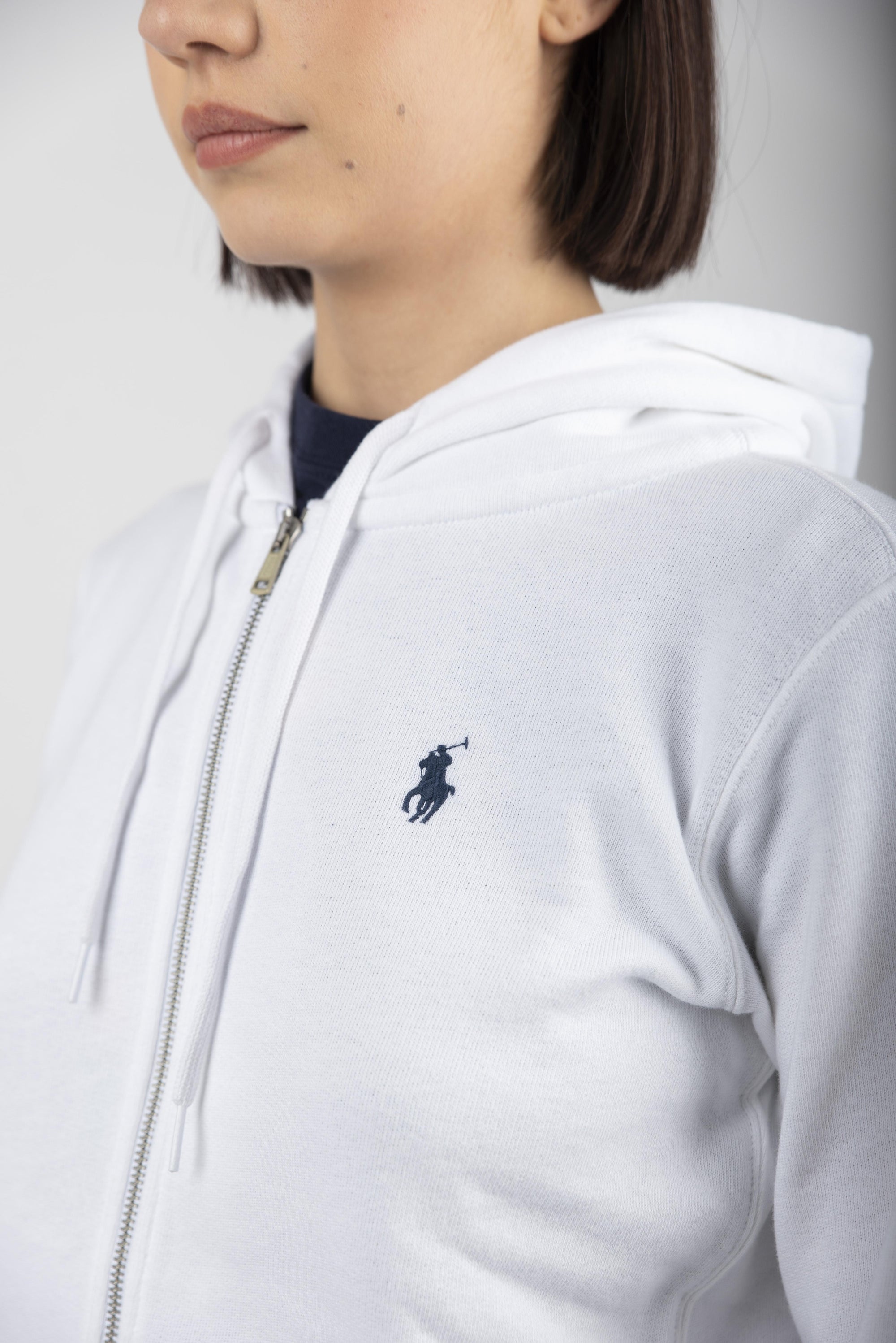 Felpa con cappuccio e cerniera bianco  211935584 008 POLO RALPH LAUREN 
