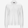 Polo da uomo bianco slim fit maniche lunghe