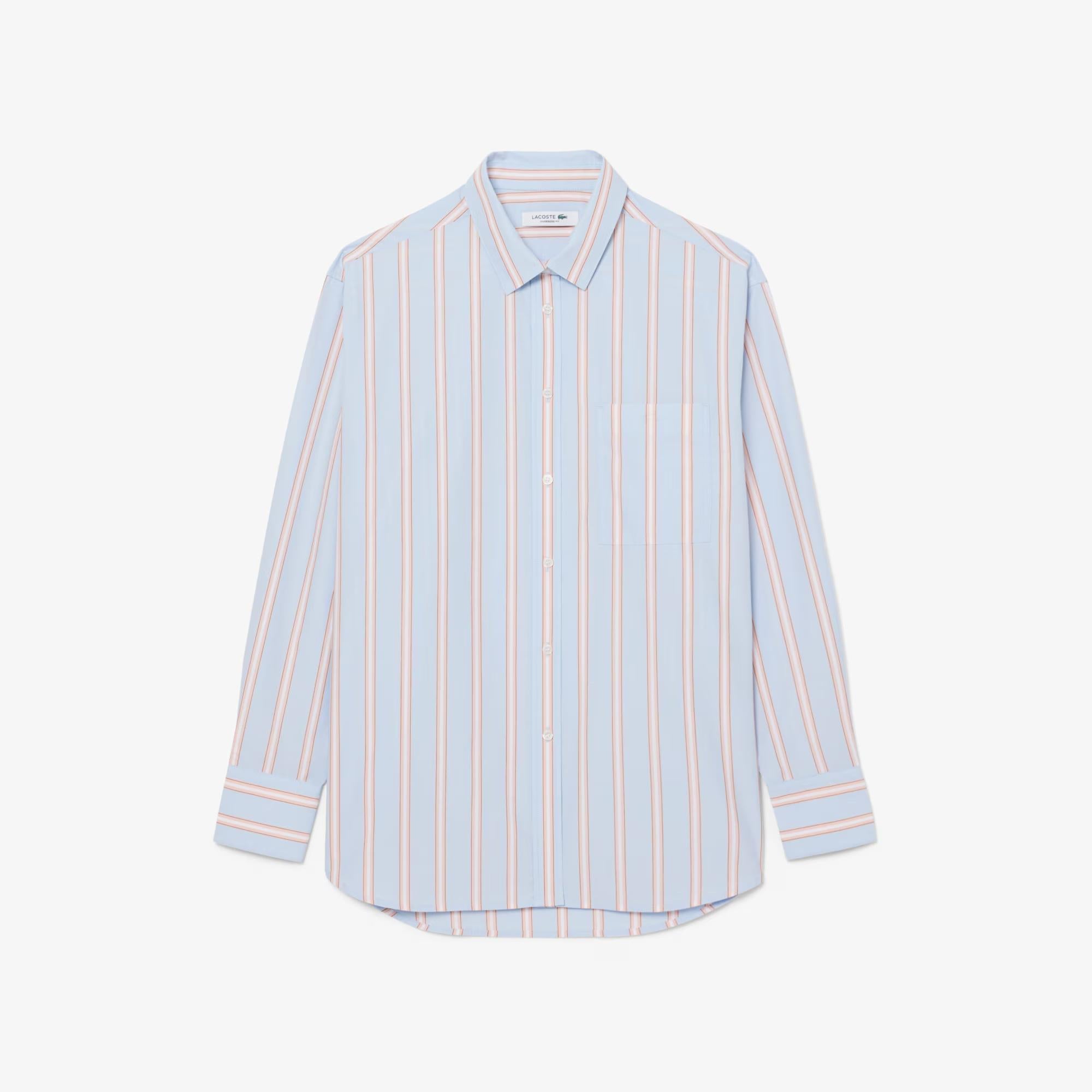 Camicia oversize in popeline di cotone CF1054 48C LACOSTE 
